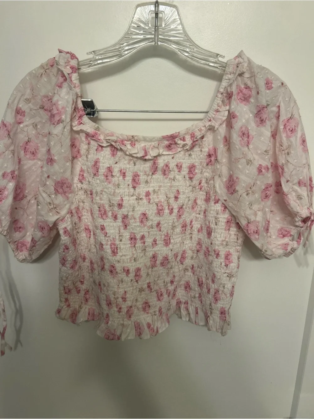 Love Shack Fancy Molly Heirloom Printed Top in Sterling Dusk